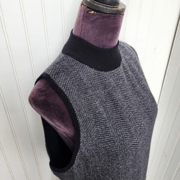 Express Grey Black Knit Mock Neck Sleeveless Sheath Dress Women's Size XLarge XL - Picture 5 of 14